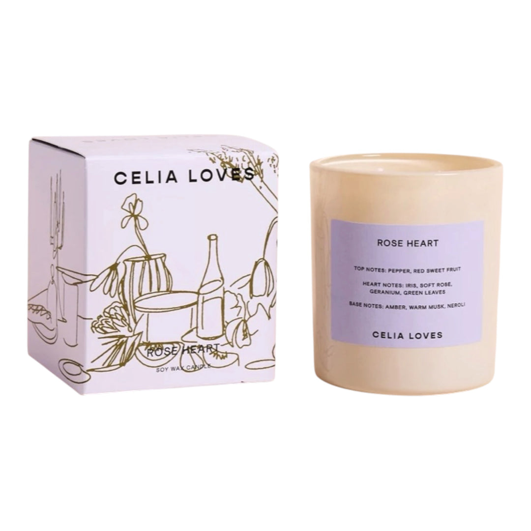 Rose Heart - Candle (Celia Loves)