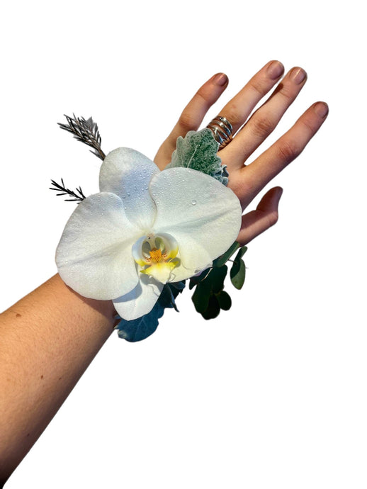 White Orchid Corsage | Phally Orchid Corsage | Emporio Home & Flowers