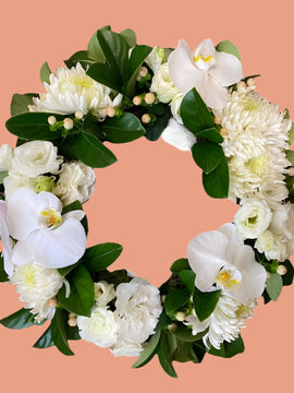 White Flower Wreath