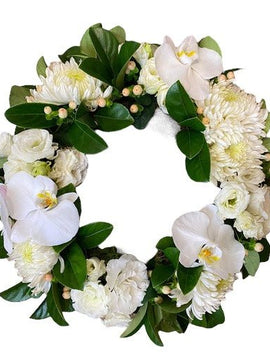 White Flower Wreath